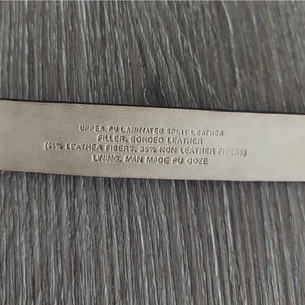 INC International Concepts Brown Belt with Silver Chain Detail XL